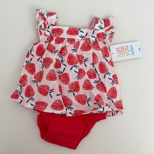 Newborn -strawberry dress